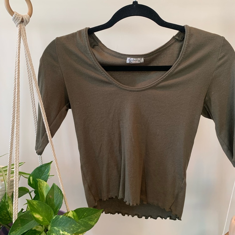 Free People Casual Green Top